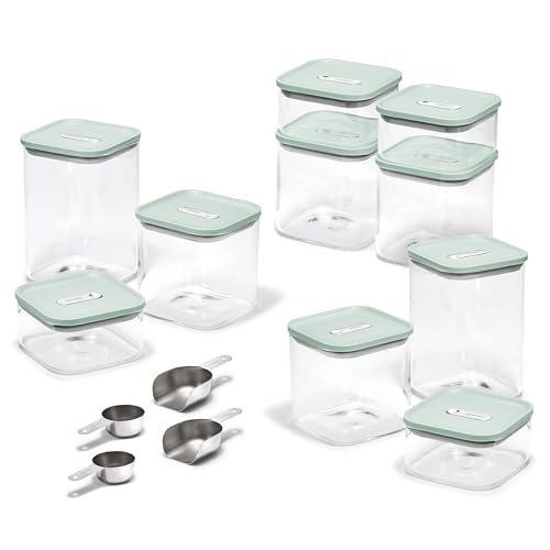 26 Piece Ultimate Airtight Glass Food Storage Containers with Lids (Mist / 26-Piece Set)