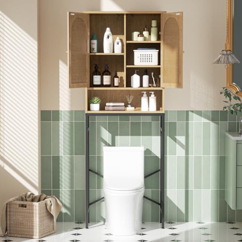 Rattan Toilet Storage Cabinet (Rattan Door-natural)
