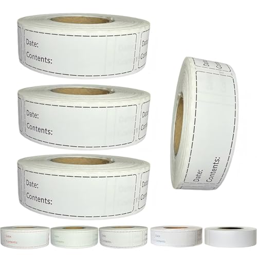 Freezer Labels 4 Rolls 2000pcs (4 Rolls 2000pcs / Black- 4 Rolls 2000pcs)