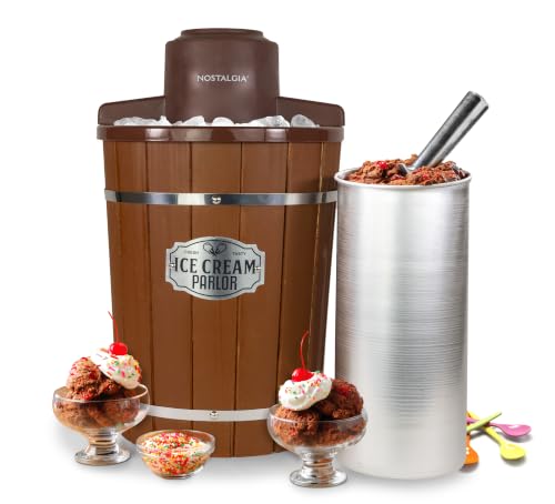 Electric Ice Cream Maker With 6 Qt Capacity (6 Qt / Dark Wood)