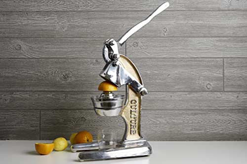 Artisan Cast Aluminum Professional Grade Manual Hand Press Juicer Perfect for Orange (Gold)