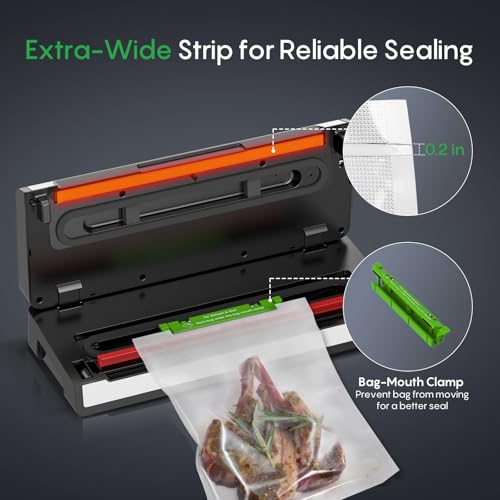 Vacuum Sealer Machine with Automatic Bag Detection (Silver Black / Large)