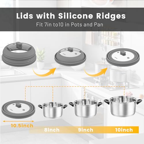 Microwave Splatter Cover (Gray / 10.8 inch)