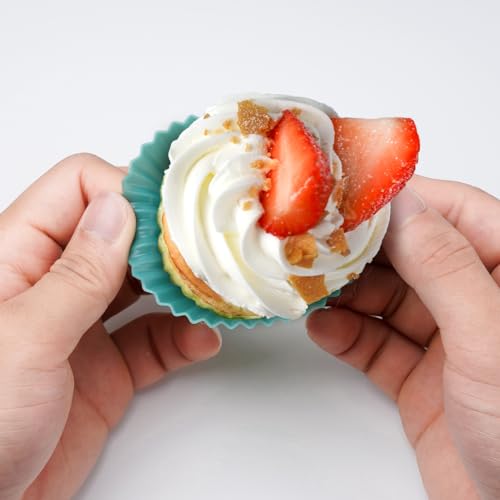 Silicone Muffin Cups Baking Cupcake Liners Square Non (colorful)
