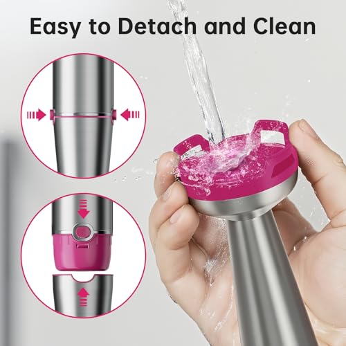 Immersion Blender Handheld Corded Hand Blenders Set 1100W (Rose Red / 5 in 1)