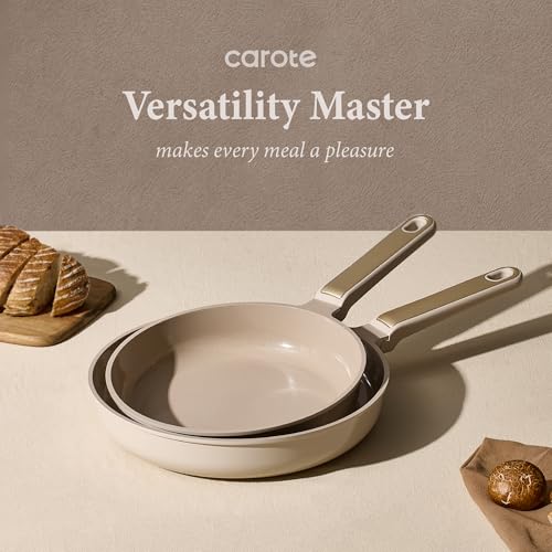 Ceramic Cookware Set Nonstick (Light Taupe / 14 Piece)