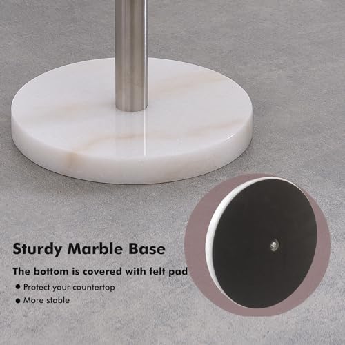 Paper Towel Holder Countertop with Heavy Marble Base