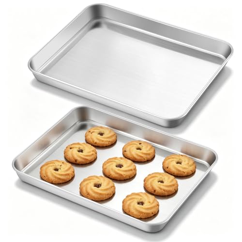 Non Toxic 10x8IN Small Stainless Steel Baking Sheet Pans (10x8IN)