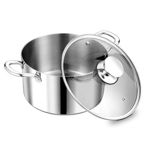 5 Quart Tri Ply Stainless Steel Stock Pot