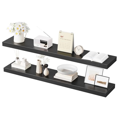 Floating Shelves for Wall (Black / 47.2 Inches)