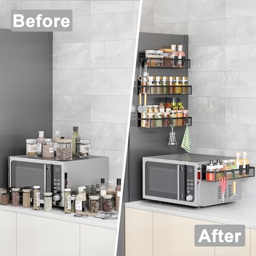 Magnetic Spice Rack for Refrigerator (4 Count)