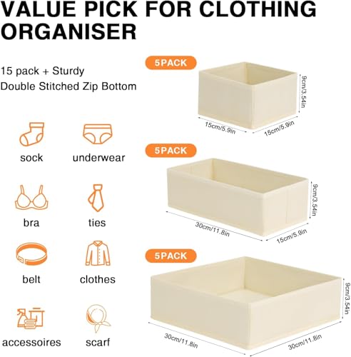 Drawer Organizer Clothes 12 Pack (12 Count)
