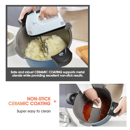 8.5qt Pasta Pot with Strainer Lid (Blue)