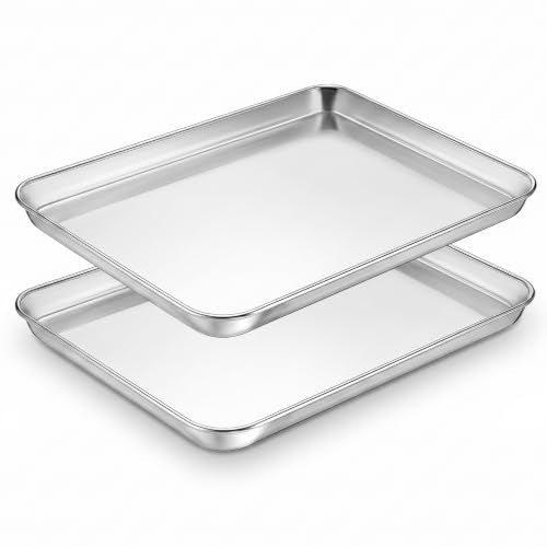 Baking Sheet 16"x 12"x 1" Stainless Steel Cookie Sheet Pan (2 Count)