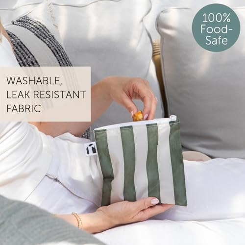 Roamio Reusable Sandwich and Snack Bags (Stripe & Multi Check)