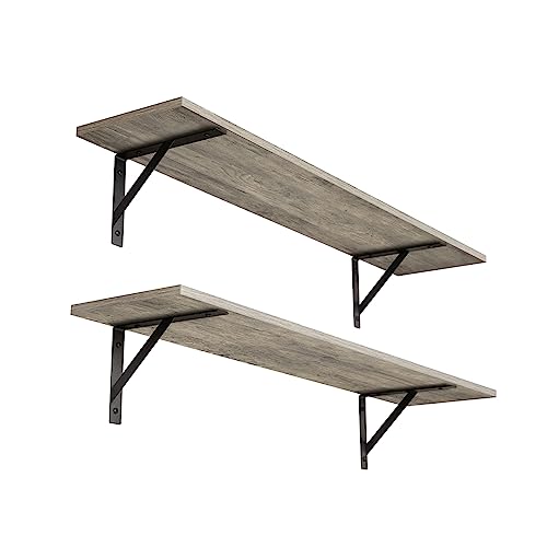Long Wall Shelves (Grey Wash / 31.5 Inch)