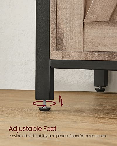 Buffet Cabinet (Without Power Outlet and Light / 13"D x 39.4"W x 31.5"H / Camel Brown + Ink Black)