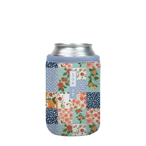 CanSok Sleeve for Beer & Soda Insulated Neoprene Cover (Garden Quilt / 12oz Can Sleeve)