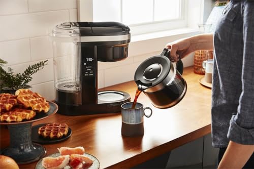12 Cup Drip Coffee Maker with Spiral Showerhead (Onyx Black / 12 Cup Drip Coffee Maker with Progammable Warming Plate)