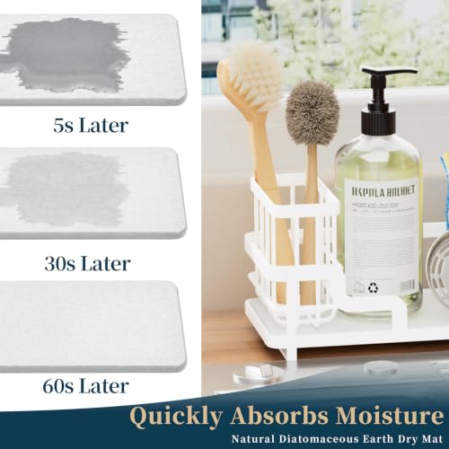 Sponge Holder for Kitchen Sink (White)