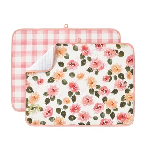 Dish Drying Mats 2 Pack (18''X24'' / Cottage Floral)
