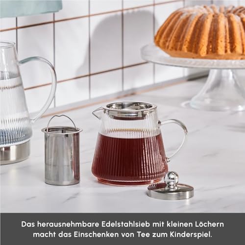 Keops Turkish Small Teapot with Infuser and Lid (Medium / Crystal Clear)