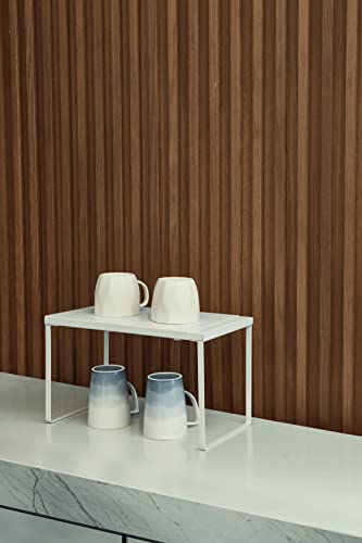 Expandable Cabinet Shelf (White / 10’’D * 14.56-24.6’’W * 8.46’’H)