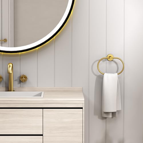 Brushed Gold Towel Ring (Oval - Brushed Gold)
