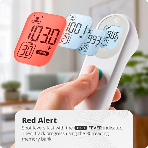 No Touch Infrared Digital Thermometer for Adults (White)