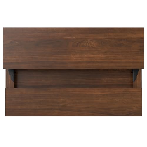 Hunter 48" Wide Walnut Veneer and Metal Coffee Table in Brown (Lift Top Coffee Table / 48 inch / Walnut Veneer)