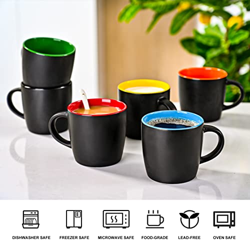 11oz ceramic Coffee Mug Sets Matte Black Porcelain Mug Multiple colors Cups for Coffee (11oz)