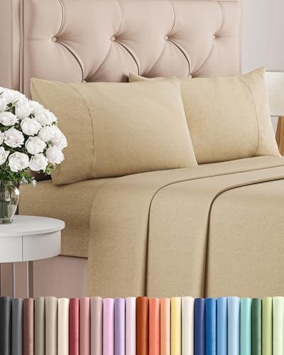 Full Size 4 Piece Sheet Set (37 - Heathered Tan / Full)