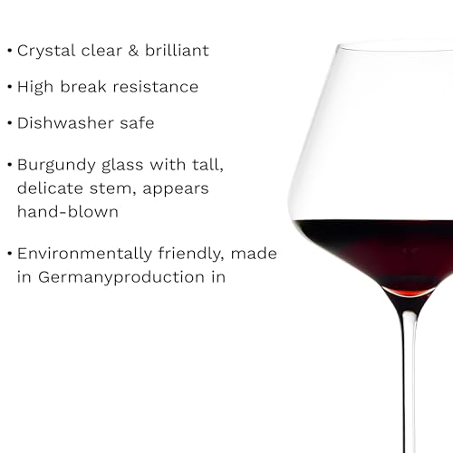 Quatrophil Burgundy Wine Glasses Crystal (2 Pieces (1 Pack))