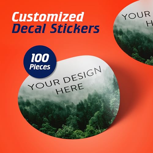 Custom Vinyl Stickers Your Image (100 Count)
