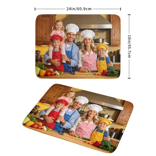 Custom Personalized Dish Drying Mat for Kitchen Counter 18 X 24 In (Custom Colorful / 24" x 18")