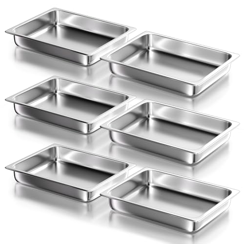 Stainless Steel Steam Table Hotel Pan Set 1 (2.5" Deep / 1/2 Size)