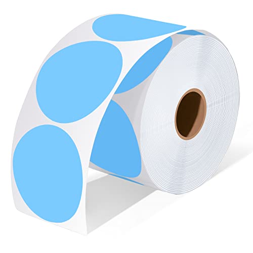 2 Inch Circle Thermal Sticker Labels (Blue)