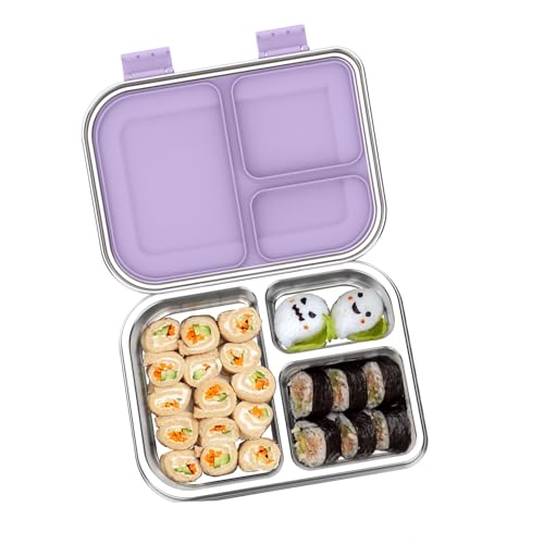 Stainless Steel Bento Box for Kids 1000ml (Purple)