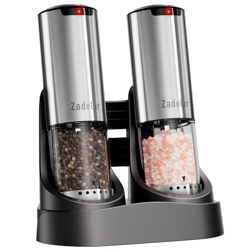 Electric Rechargeable Salt and Pepper Grinder Set (3.2123 Fl Oz)