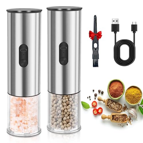 Electric Salt and Pepper Grinder Set