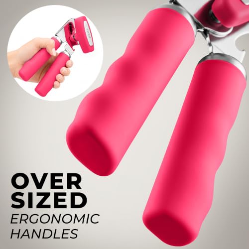 Stainless Steel Swing Open Manual Can Opener Comfortable Grip (Dragonfruit / Swing Open)