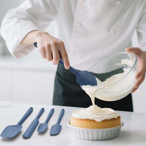 Silicone Spatula Set of 5 (Pure Dark Blue)