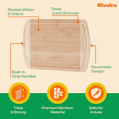 Two Tone Bamboo Wood Cutting Board