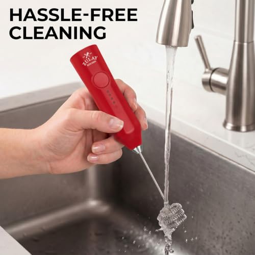 Rechargeable Milk Frother Handheld (ZK Dynamic Tornado Red / Rechargeable Z1 Motor Max)