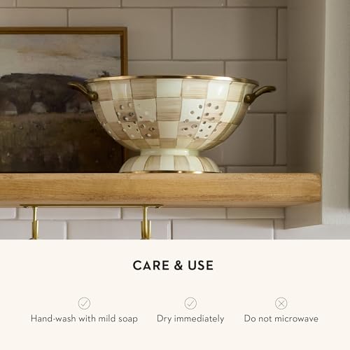 Enamel Colander (Large / Mocha Check)