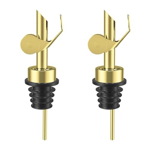 Olive Oil Dispenser Spout (2 Pack / Golden)