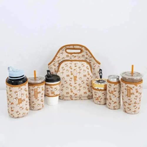 CanSok Sleeve for Beer & Soda Insulated Neoprene Cover (Too Corgi to Function / 12oz Can Sleeve)