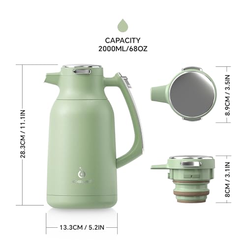 Thermal Coffee Carafe 68oz (Avocado / 68 Ounces)