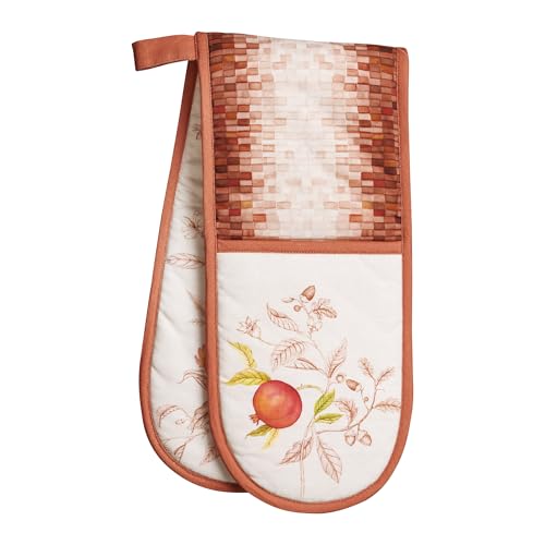 Double Oven Mitts 100% Cotton Double Oven Glove (128 - Vintage Harvest / 7" x 35" (Double Oven Mitt))