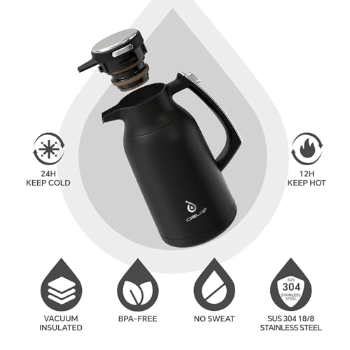 Thermal Coffee Carafe 68oz (Black / 68 Ounces)